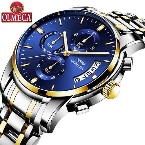 OLMECA   Men Wristwatch Luxury Wristwatches 3ATM Waterproof