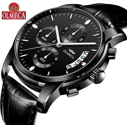 OLMECA   Men Wristwatch Luxury Wristwatches 3ATM Waterproof
