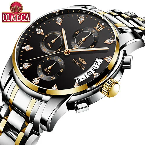 OLMECA   Men Wristwatch Luxury Wristwatches 3ATM Waterproof