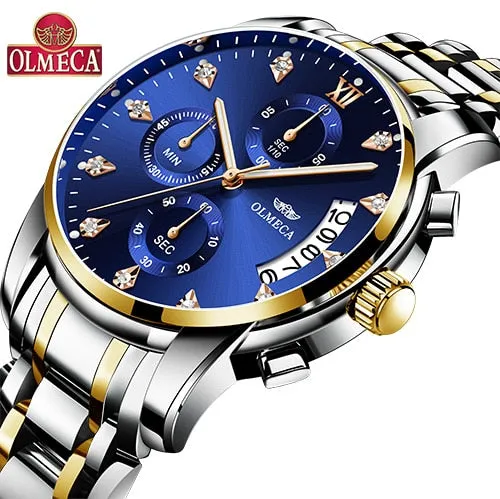 OLMECA   Men Wristwatch Luxury Wristwatches 3ATM Waterproof