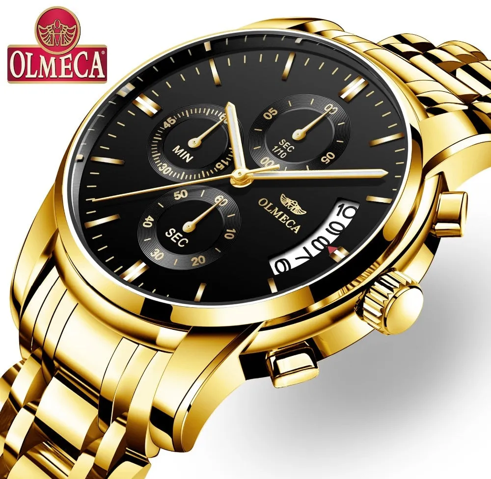 OLMECA   Men Wristwatch Luxury Wristwatches 3ATM Waterproof