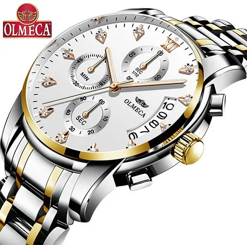OLMECA   Men Wristwatch Luxury Wristwatches 3ATM Waterproof