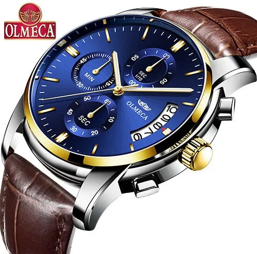 OLMECA   Men Wristwatch Luxury Wristwatches 3ATM Waterproof