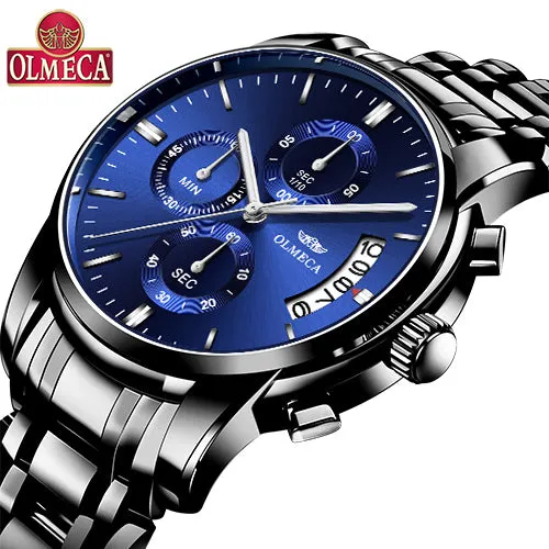 OLMECA   Men Wristwatch Luxury Wristwatches 3ATM Waterproof