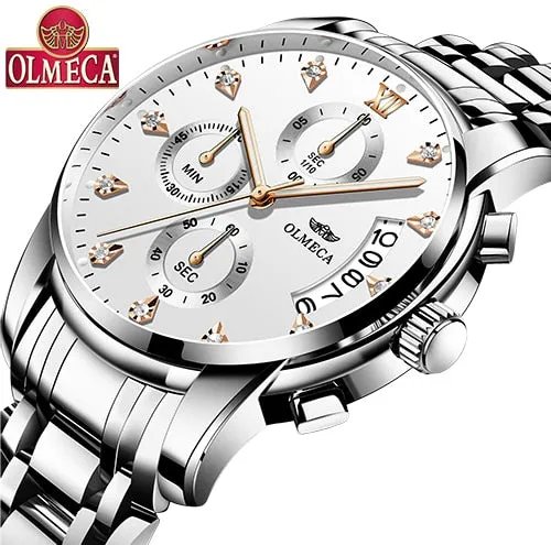 OLMECA   Men Wristwatch Luxury Wristwatches 3ATM Waterproof