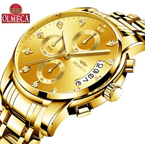 OLMECA   Men Wristwatch Luxury Wristwatches 3ATM Waterproof