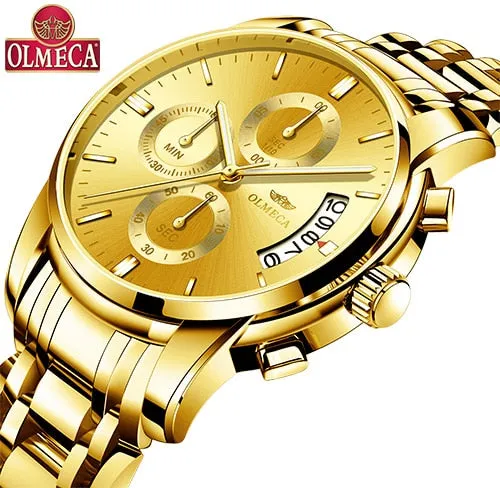 OLMECA   Men Wristwatch Luxury Wristwatches 3ATM Waterproof