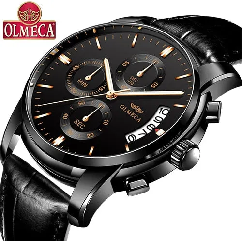 OLMECA   Men Wristwatch Luxury Wristwatches 3ATM Waterproof