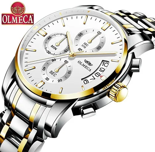 OLMECA   Men Wristwatch Luxury Wristwatches 3ATM Waterproof