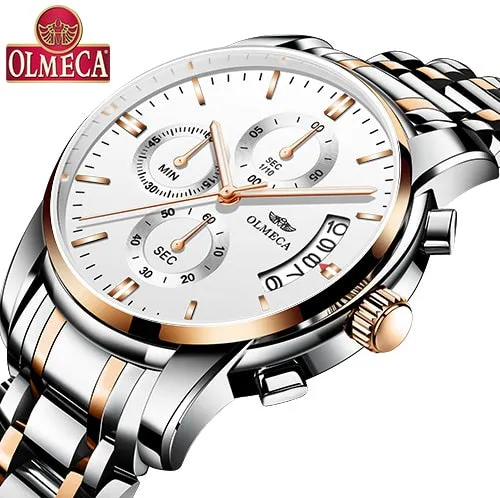 OLMECA   Men Wristwatch Luxury Wristwatches 3ATM Waterproof