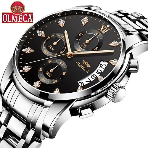 OLMECA   Men Wristwatch Luxury Wristwatches 3ATM Waterproof