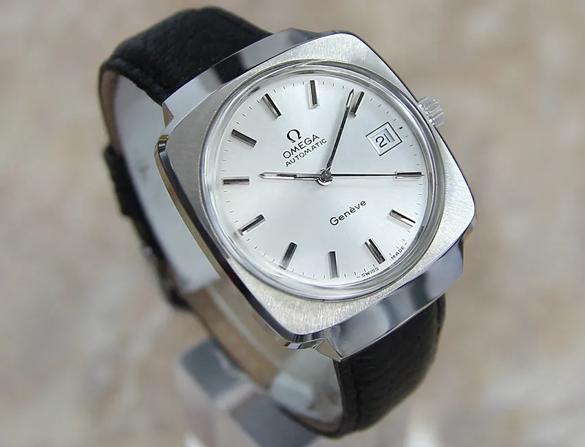 Omega Geneve 36mm Swiss Auto 1970s Vintage Watch