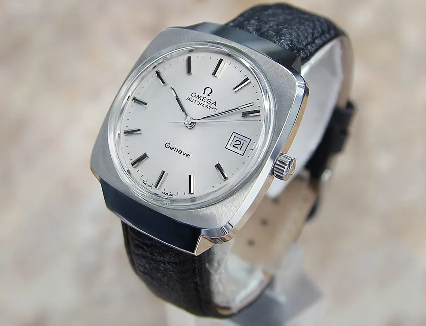 Omega Geneve 36mm Swiss Auto 1970s Vintage Watch