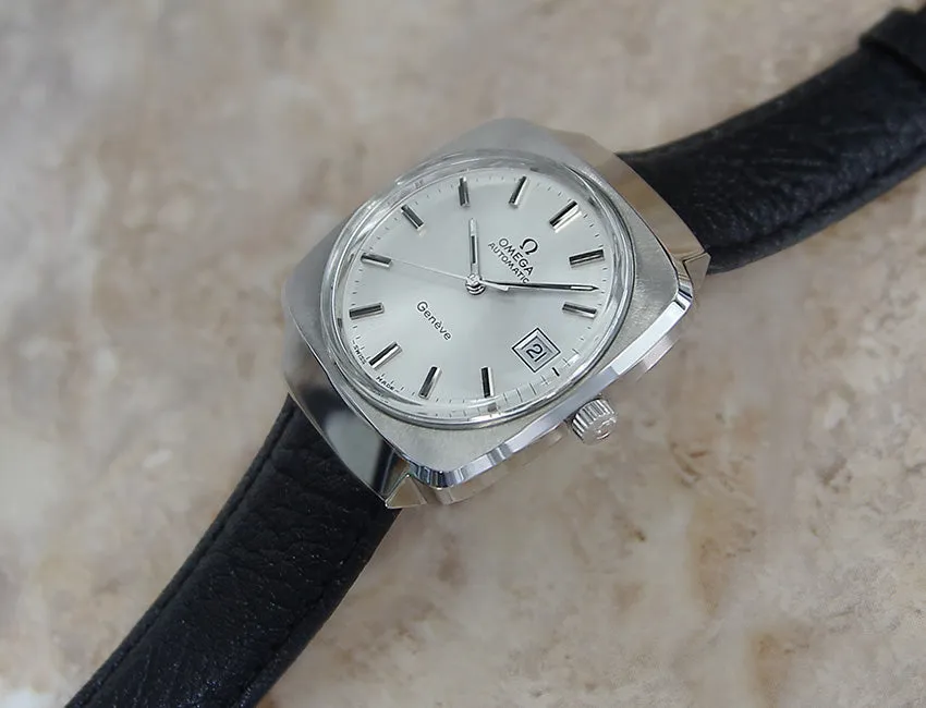 Omega Geneve 36mm Swiss Auto 1970s Vintage Watch
