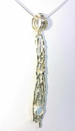 Opalite and Iolite Drizzle Pendant