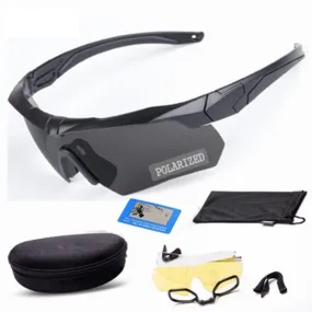 Outdoor Sport Tactical Glasses w/ Myopia Frame Professional Polarized Army Combat Goggles Military Airsoft Shooting Glasses