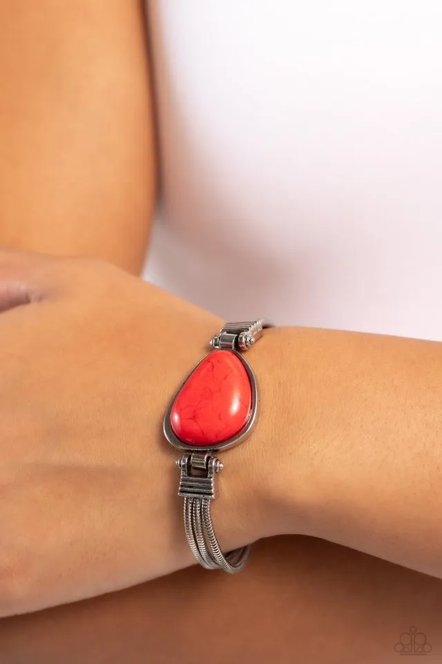 Paparazzi Bracelet ~ Badlands Bounty - Red