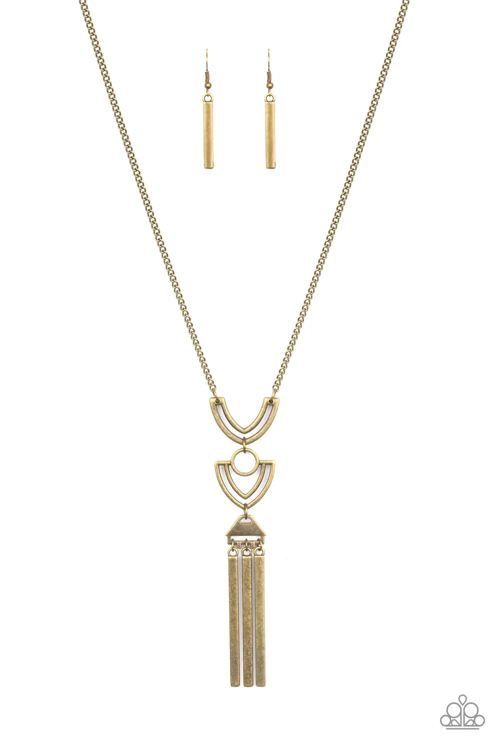 Paparazzi Confidently Cleopatra Brass Long Necklace