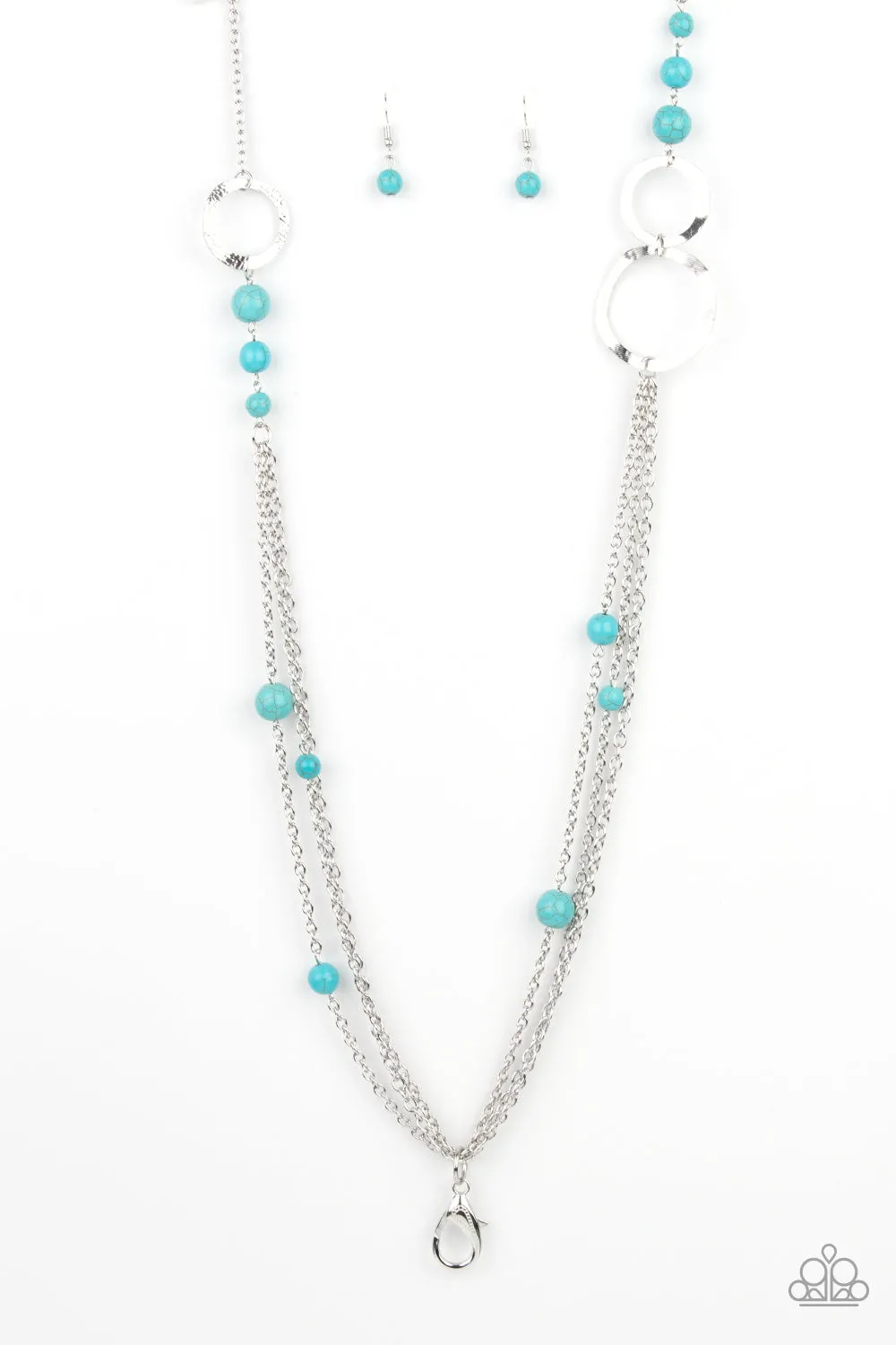 Paparazzi Local Charm Blue Lanyard Long Necklace