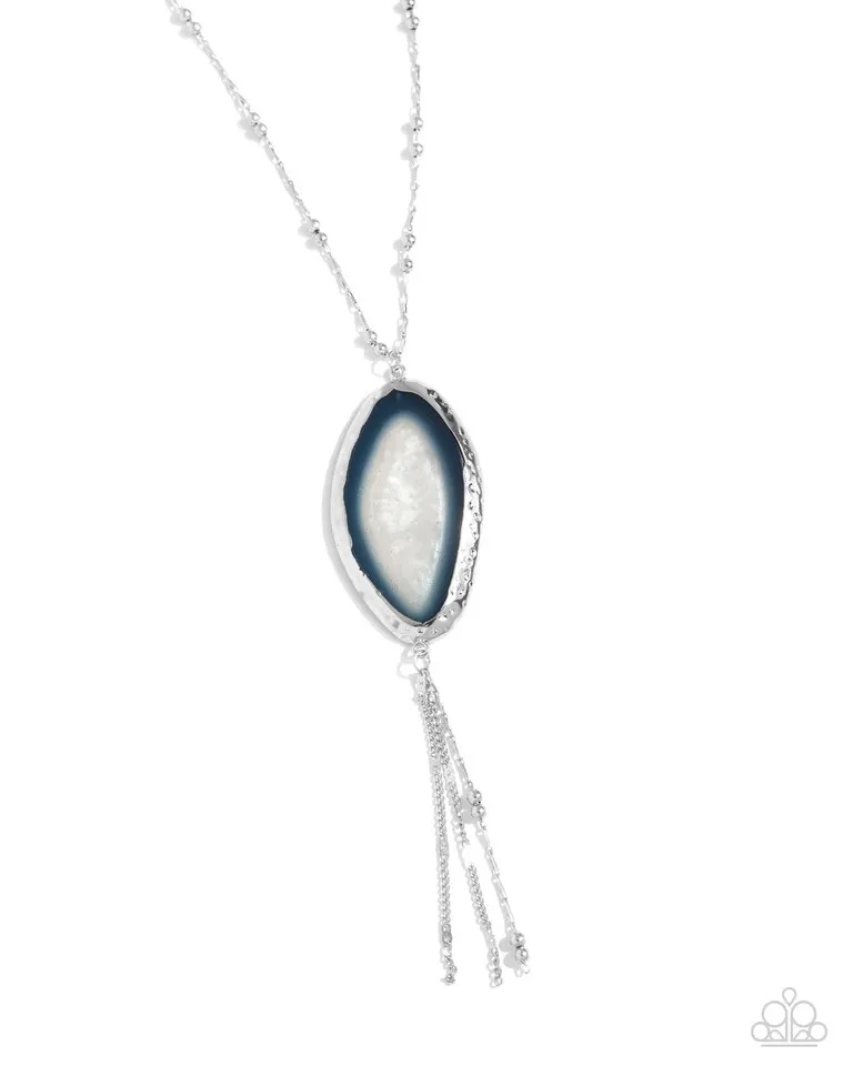 Paparazzi Necklace ~ Geode Gamble - Blue