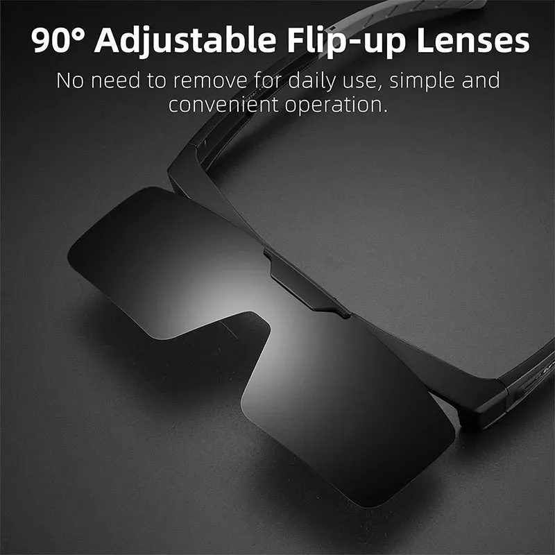 Photochromic Polarized Sunglasses Flip Up Lens Fit Over Shades