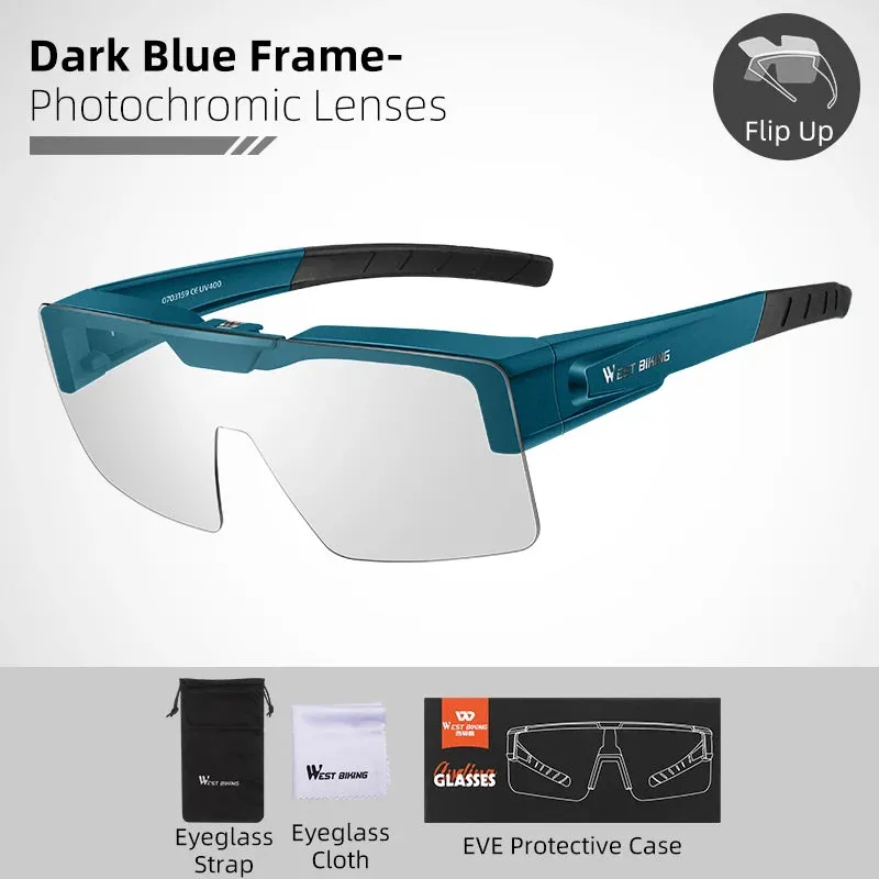 Photochromic Polarized Sunglasses Flip Up Lens Fit Over Shades