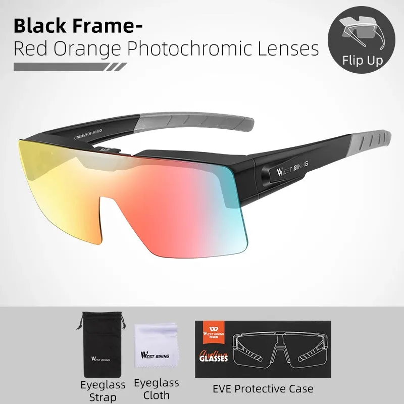 Photochromic Polarized Sunglasses Flip Up Lens Fit Over Shades