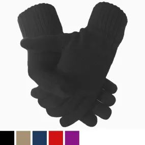 Plain Super Soft Warm Fine Knit Thermal Gloves