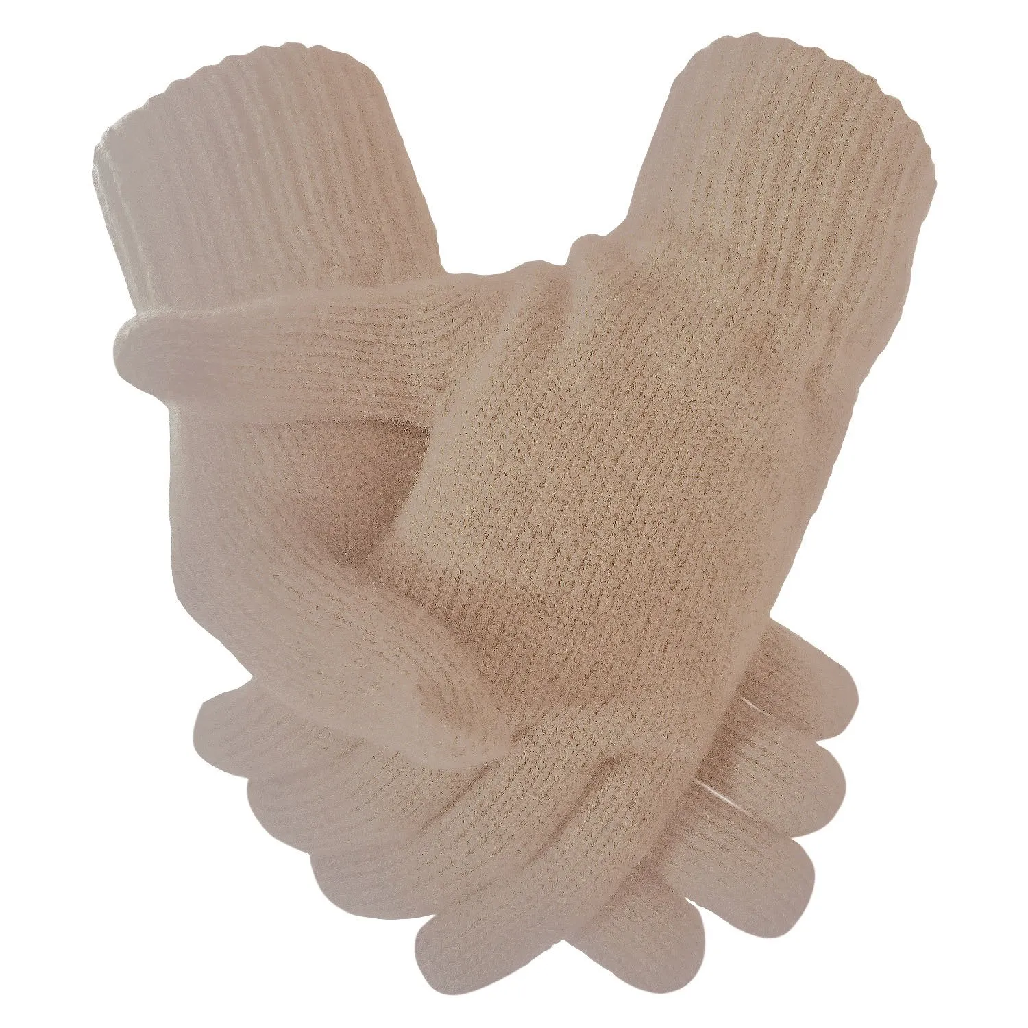 Plain Super Soft Warm Fine Knit Thermal Gloves