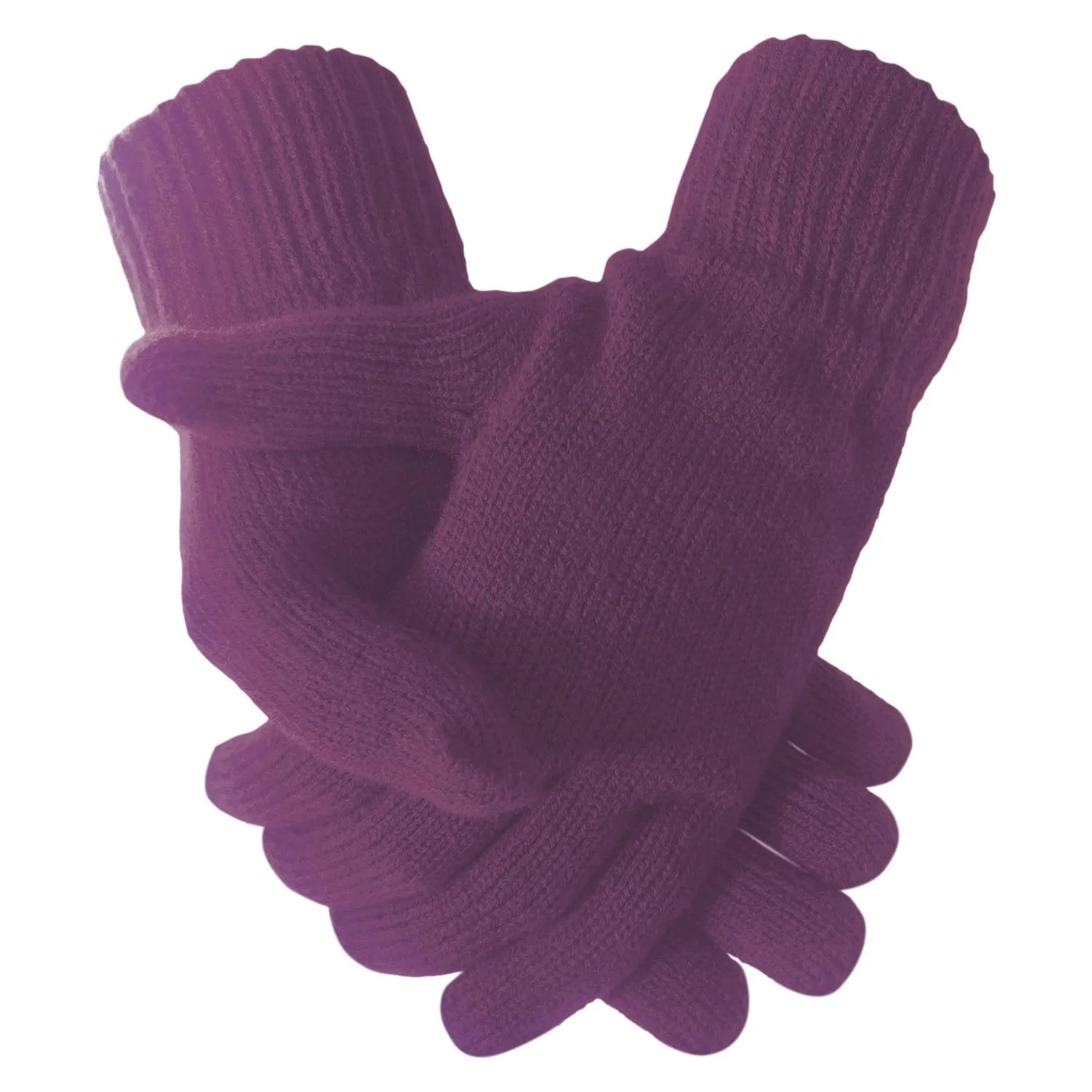 Plain Super Soft Warm Fine Knit Thermal Gloves