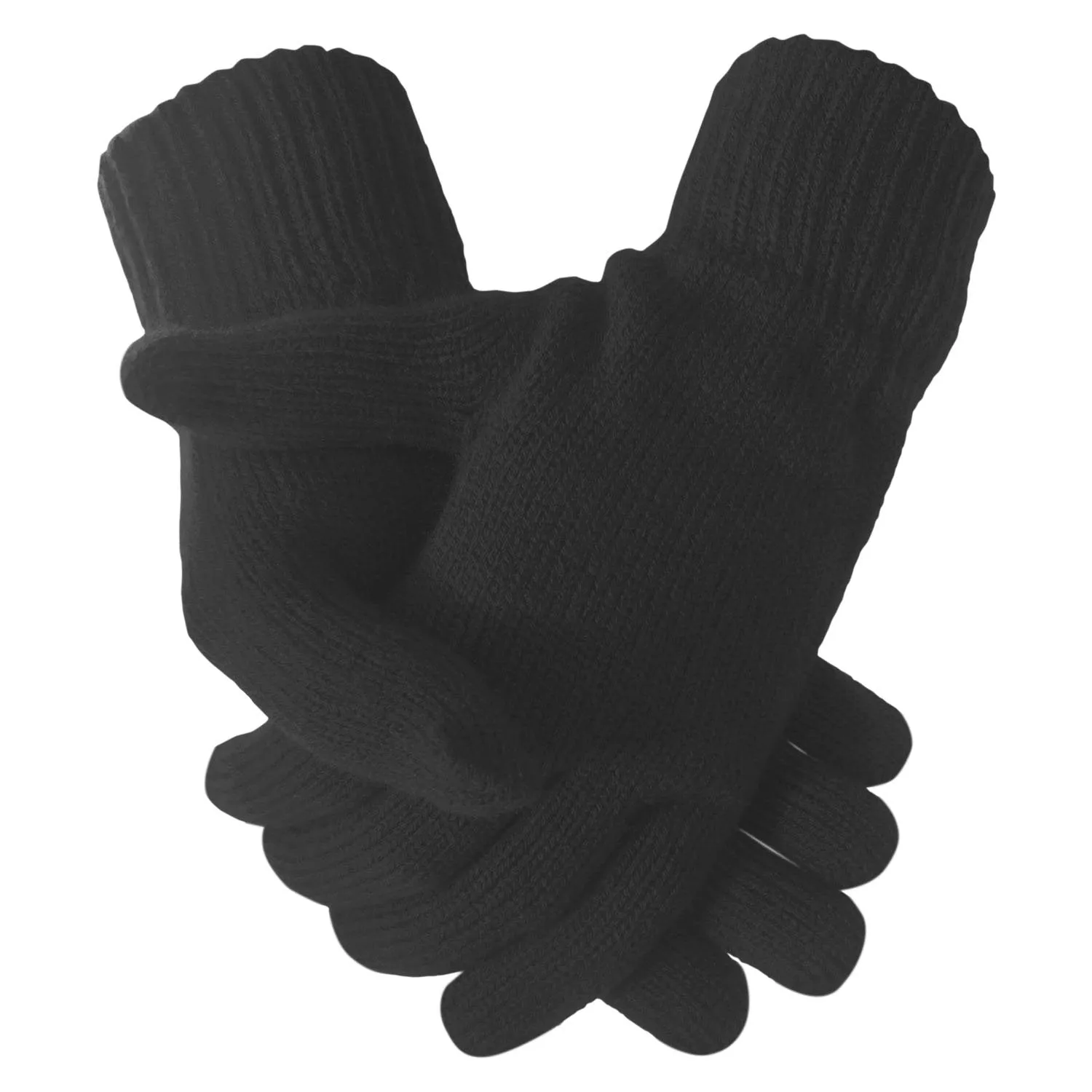 Plain Super Soft Warm Fine Knit Thermal Gloves