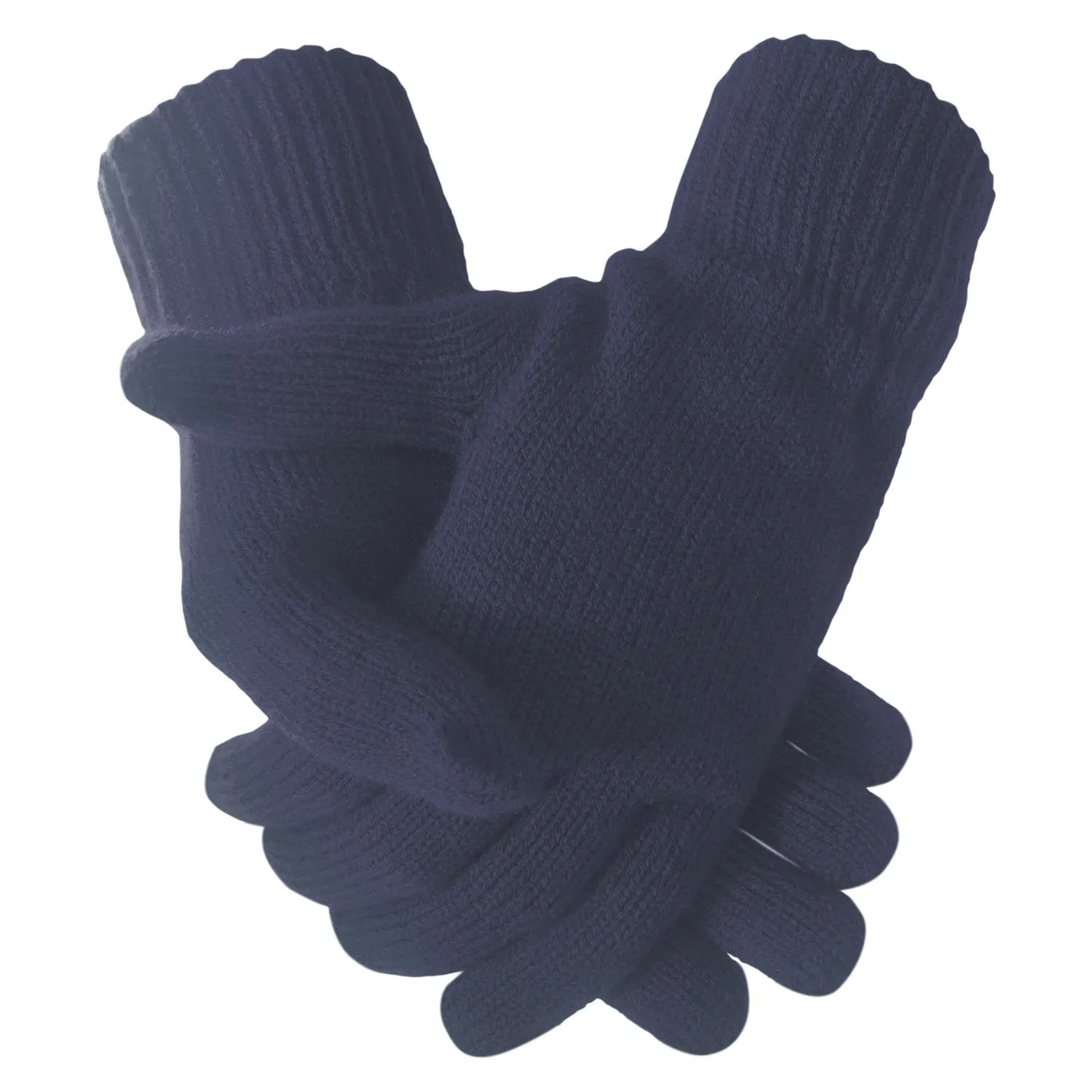 Plain Super Soft Warm Fine Knit Thermal Gloves