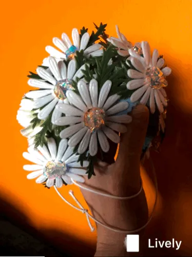 Plastic Iridescent Daisies Headdress