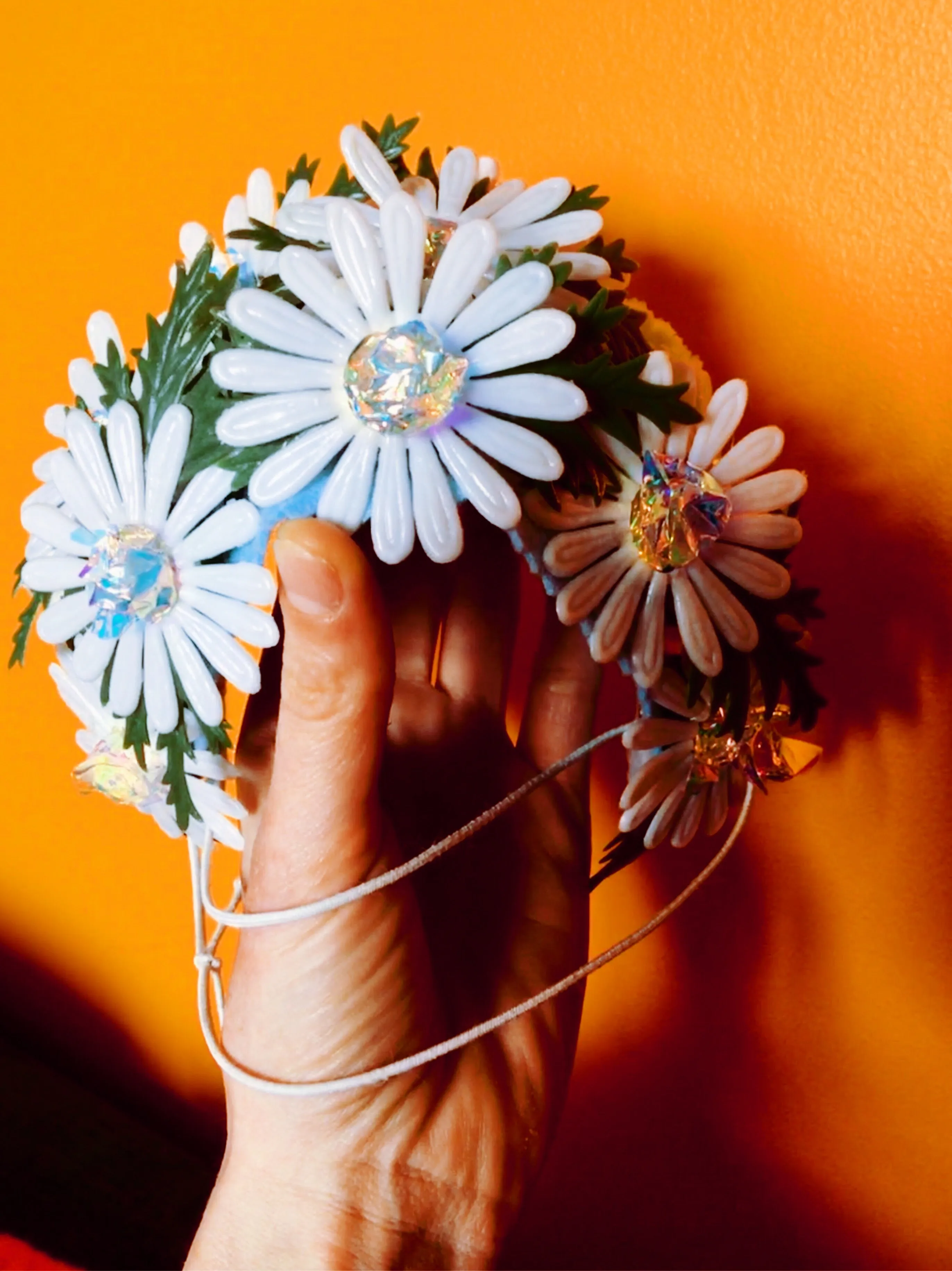 Plastic Iridescent Daisies Headdress