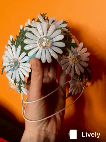 Plastic Iridescent Daisies Headdress