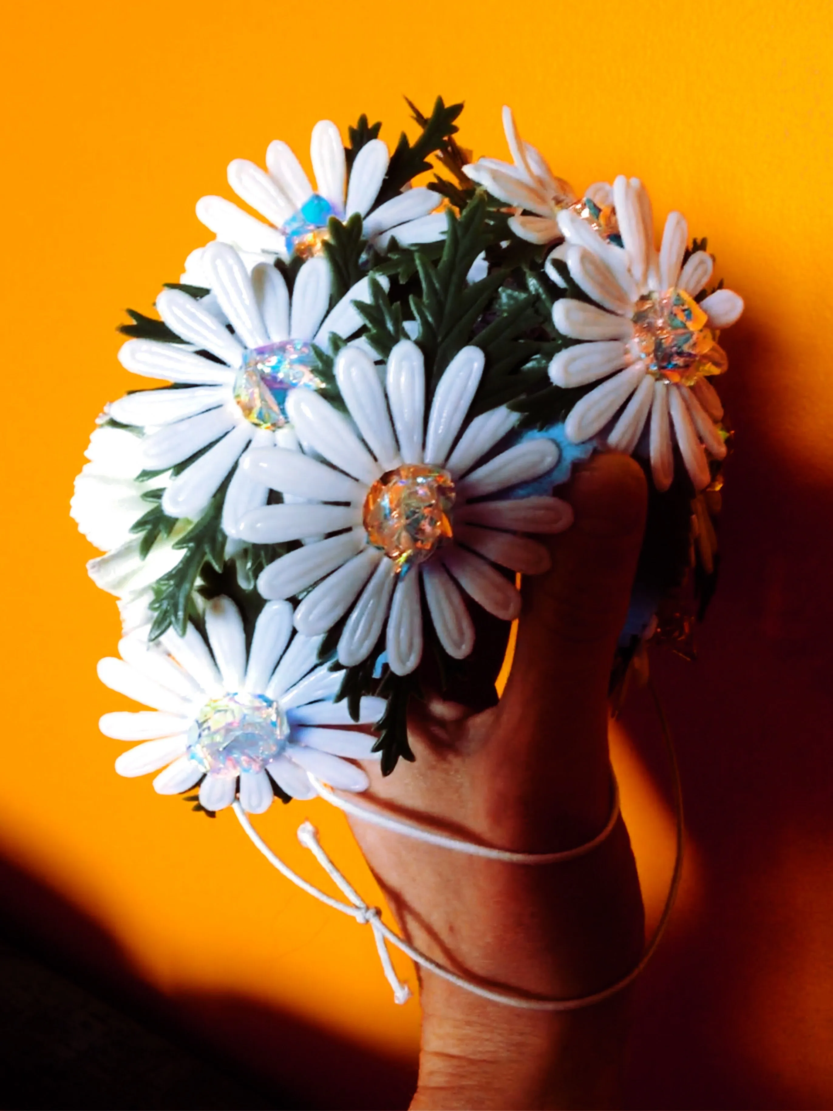 Plastic Iridescent Daisies Headdress