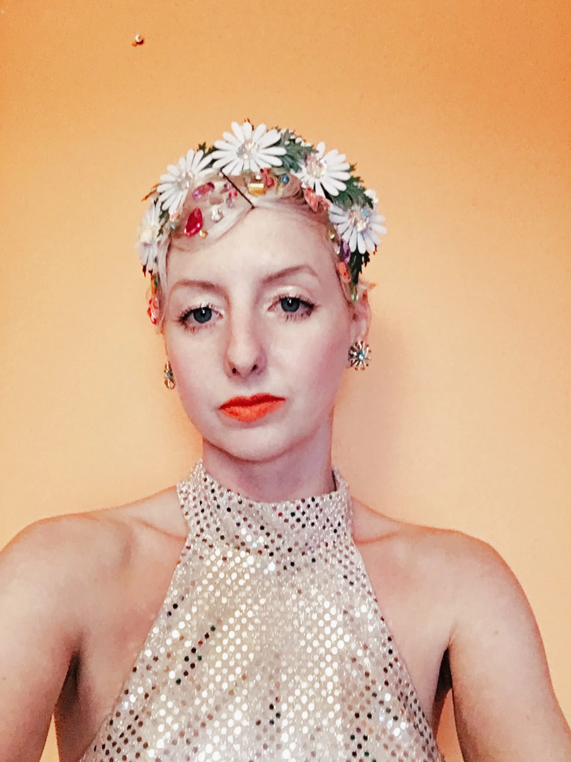 Plastic Iridescent Daisies Headdress