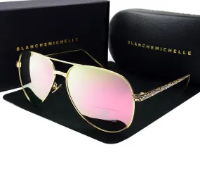 Polarized Mirror Pilot Sun Glasses