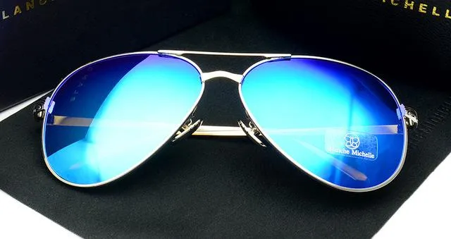 Polarized Mirror Pilot Sun Glasses