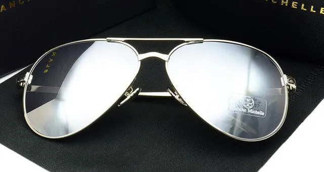 Polarized Mirror Pilot Sun Glasses