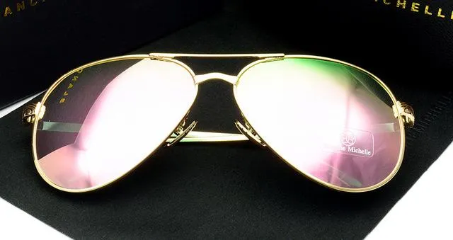 Polarized Mirror Pilot Sun Glasses