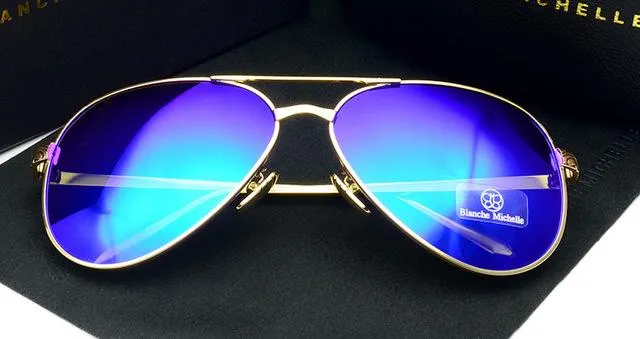 Polarized Mirror Pilot Sun Glasses