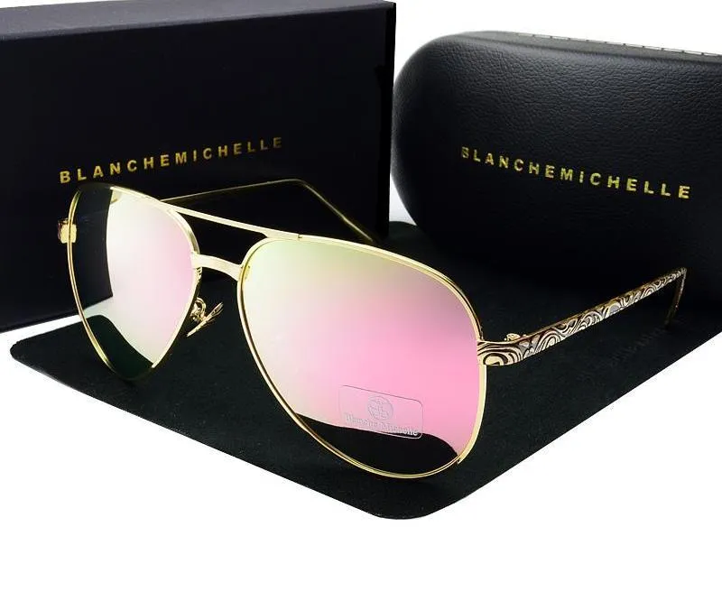Polarized Mirror Pilot Sun Glasses