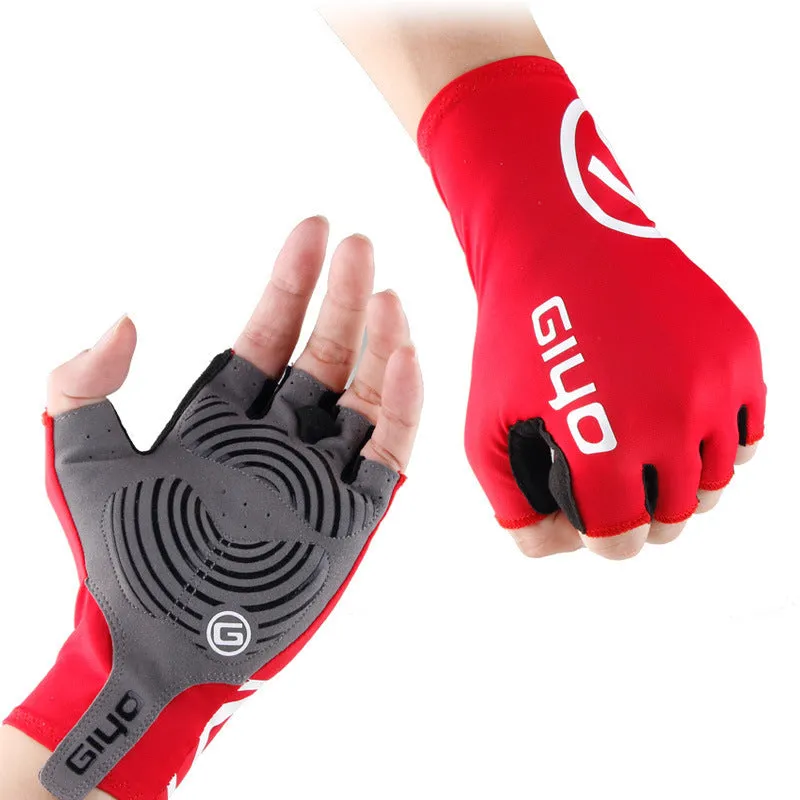 Premium Black Lycra Cycling Gloves for Triathletes - Sizes S to XXL