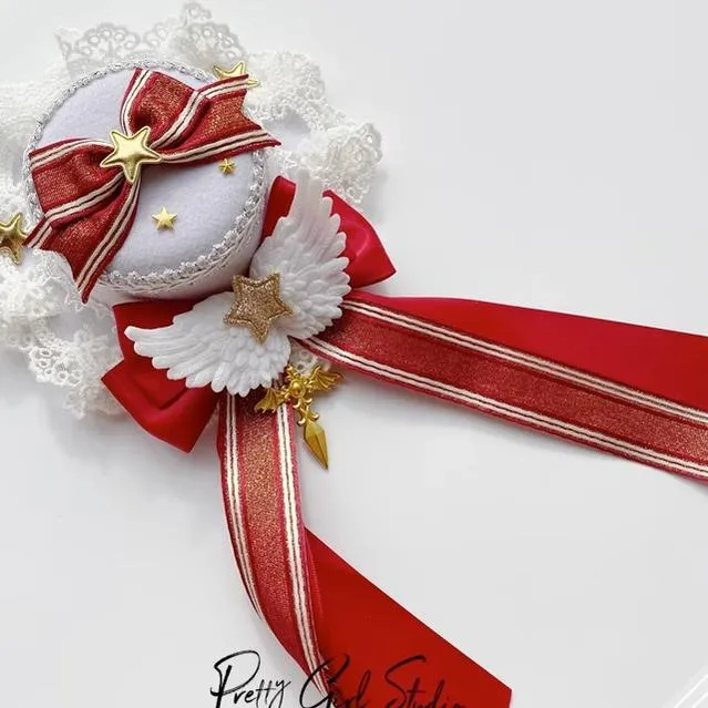 Pretty Girl Lolita~Christmas Burgundy Headdess New Year Accessorries
