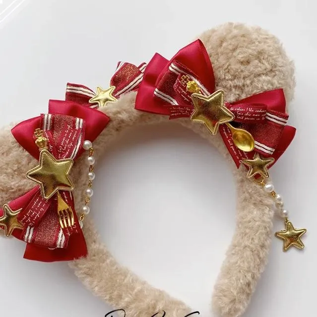 Pretty Girl Lolita~Christmas Burgundy Headdess New Year Accessorries