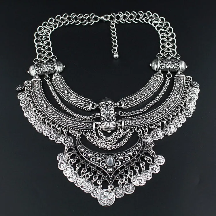 Retro Coin Multi Layer Necklace