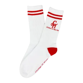 Ribbed CH Athletic Socks- Red