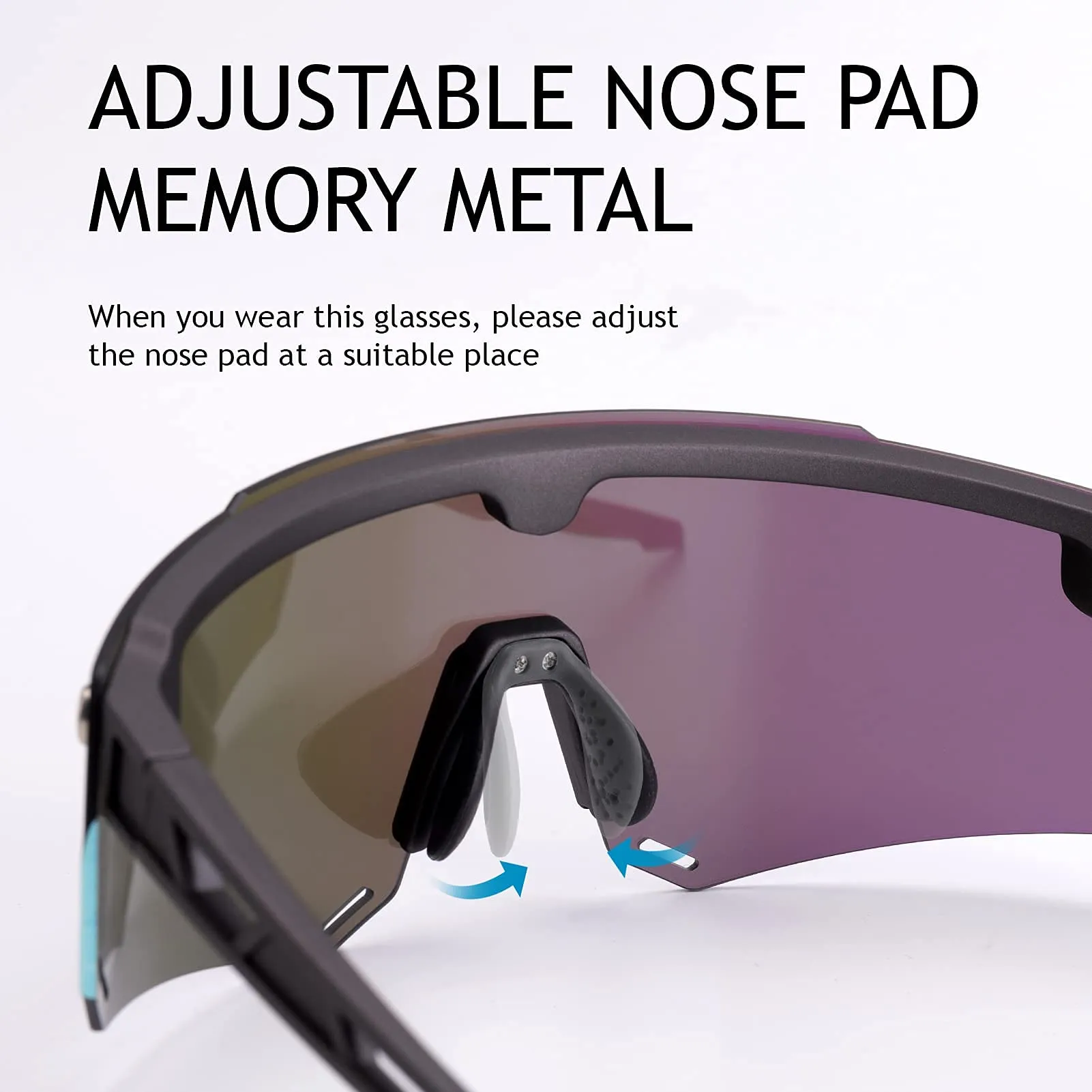 ROCKBROS Cycling Glasses for Men Women Polarized Sunglasses Two Lens for Replace