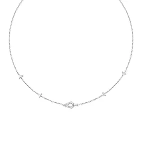 Silver Geometric Satellite Necklace